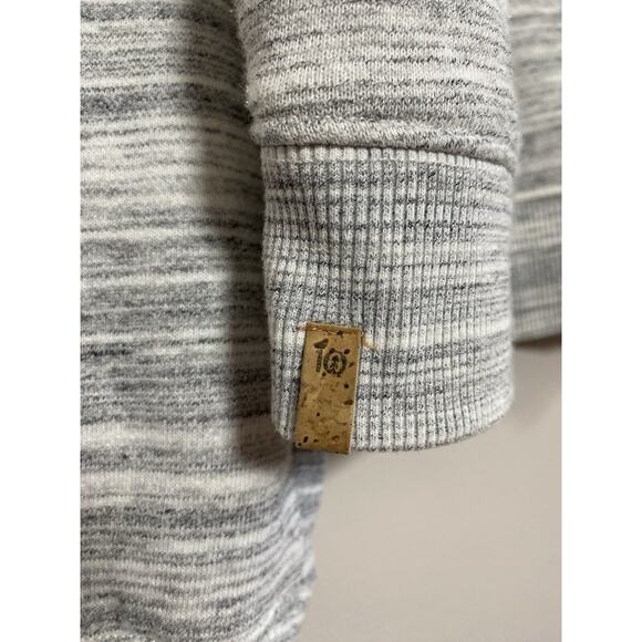 Tentree Sweatshirt‎ Womens XL Gray Organic Cotton Knit Quarter Zip Pullover - Picture 4 of 5